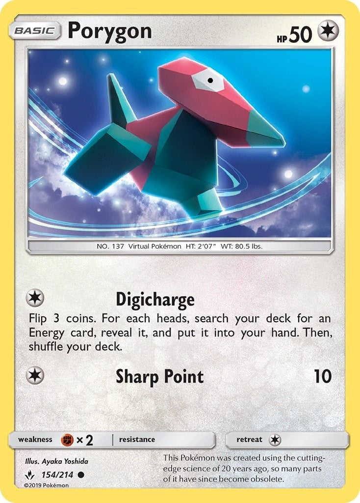 Image for Porygon (154) (154/214) (SM - Unbroken Bonds) (SM10) - Pokemon