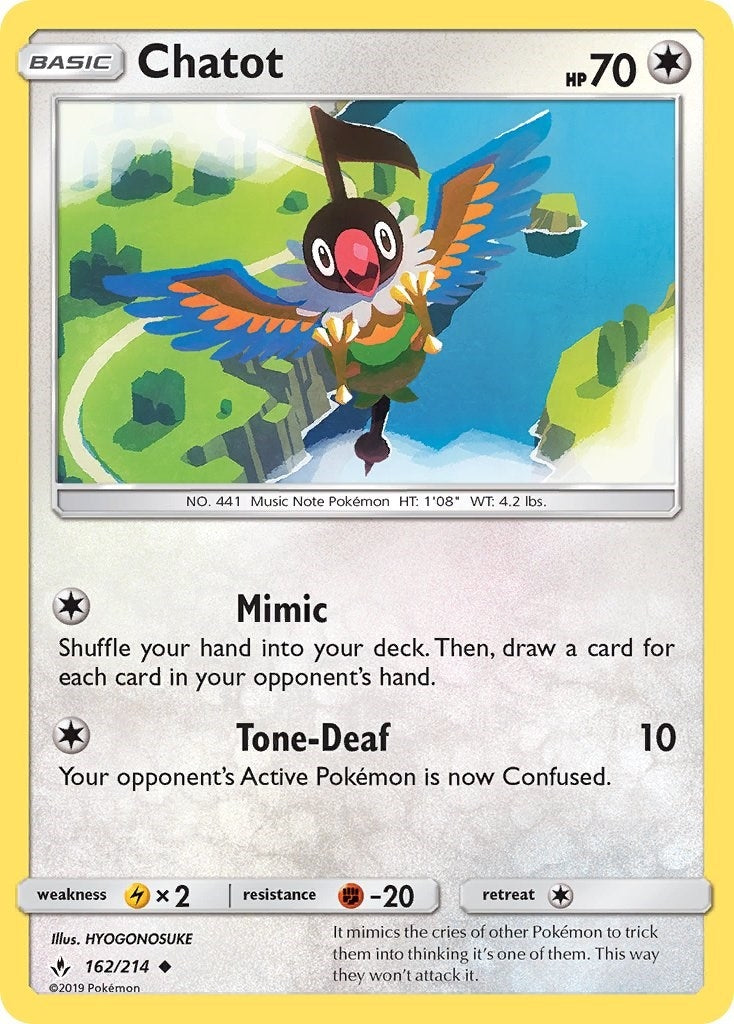 Image for Chatot (162/214) (SM - Unbroken Bonds) (SM10) - Pokemon