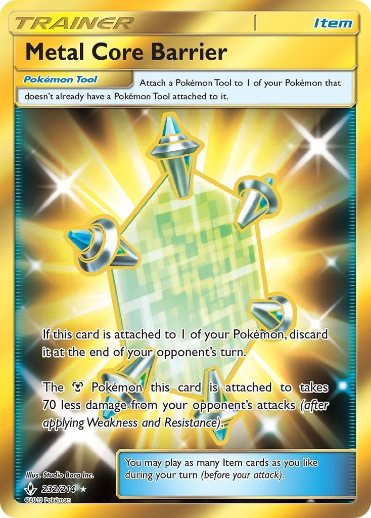 Image for Metal Core Barrier (Secret) (232/214) (SM - Unbroken Bonds) (SM10) - Pokemon
