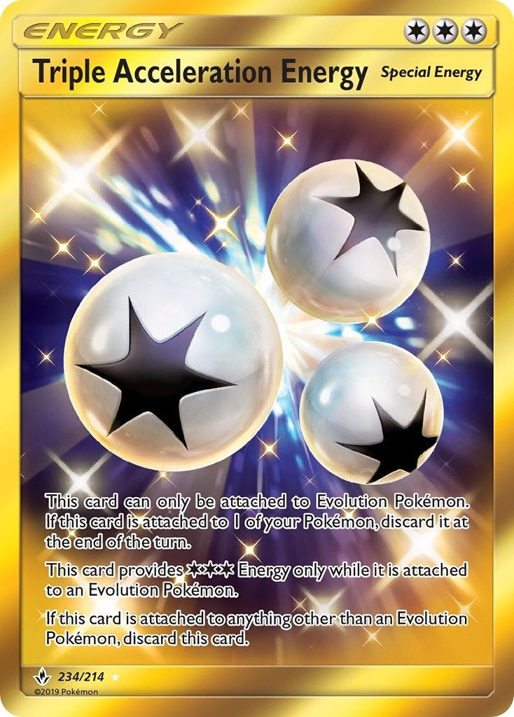 Image for Triple Acceleration Energy (Secret) (234/214) (SM - Unbroken Bonds) (SM10) - Pokemon