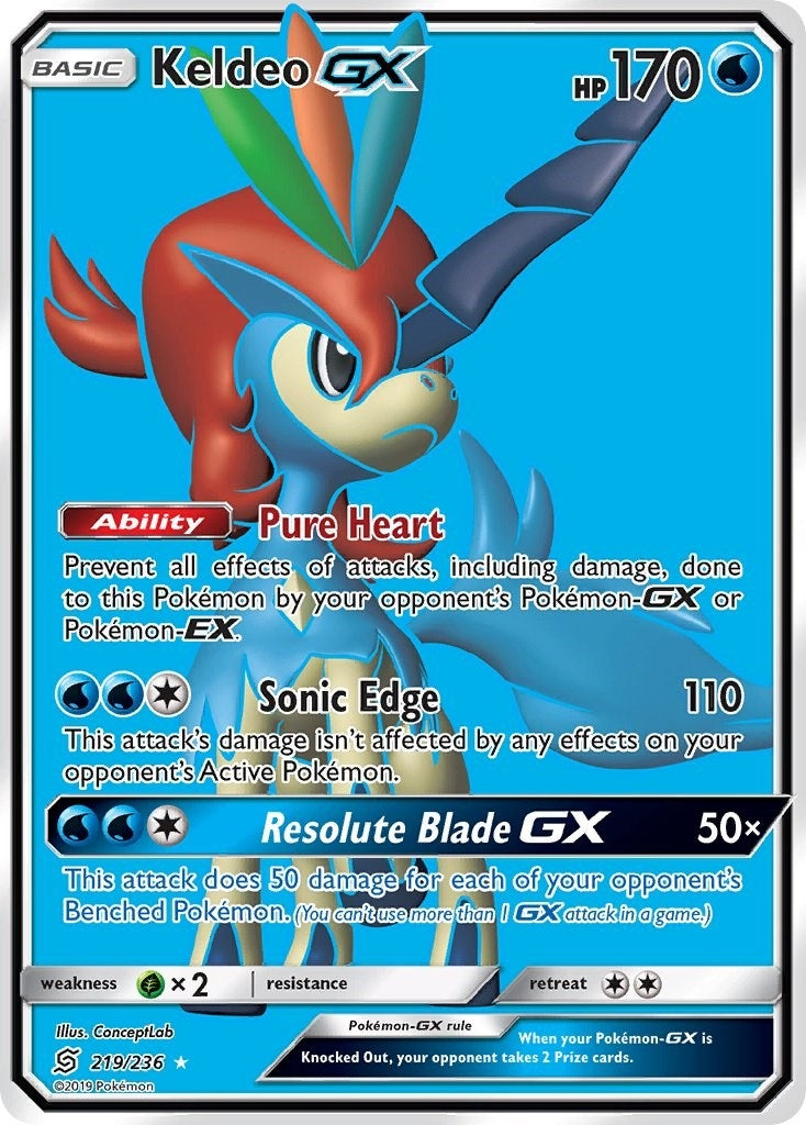 Image for Keldeo GX (Full Art) (219/236) (SM - Unified Minds) (SM11) - Pokemon