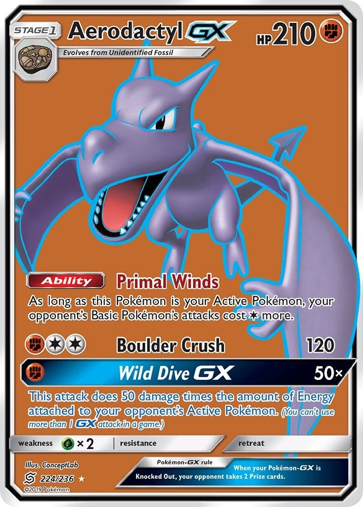 Image for Aerodactyl GX (Full Art) (224/236) (SM - Unified Minds) (SM11) - Pokemon