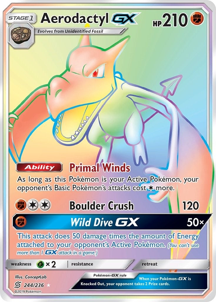 Image for Aerodactyl GX (Secret) (244/236) (SM - Unified Minds) (SM11) - Pokemon
