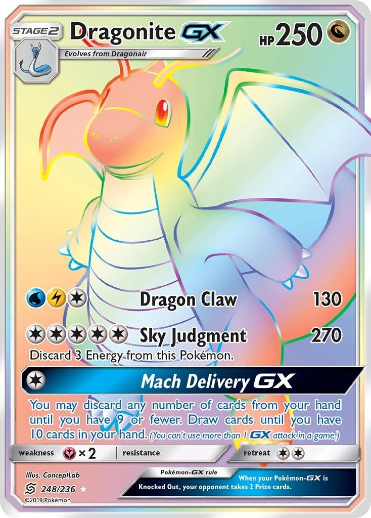 Image for Dragonite GX (Secret) (248/236) (SM - Unified Minds) (SM11) - Pokemon