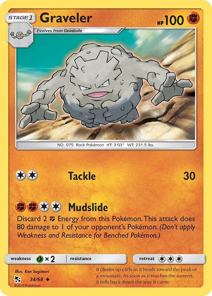 Image for Graveler (34/68) (Hidden Fates) - Pokemon