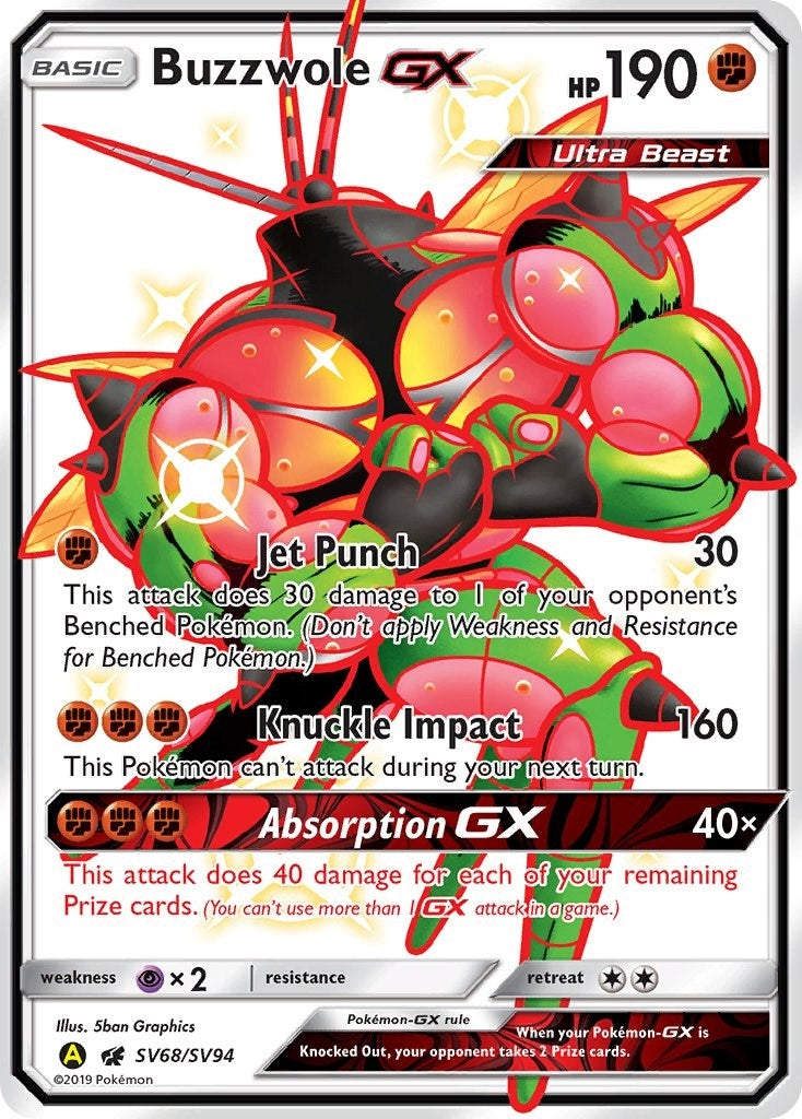 Image for Buzzwole GX (SV68/SV94) (Hidden Fates: Shiny Vault) - Pokemon