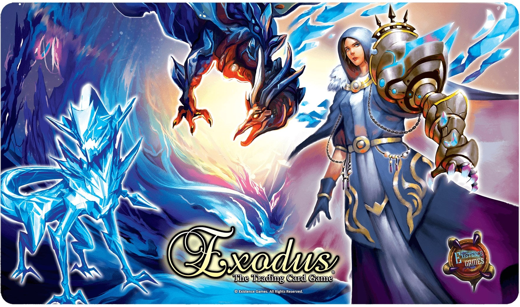 Image for Lucia Shardfolk Playmat for Exodus TCG (Stitched Edge) - Playmats
