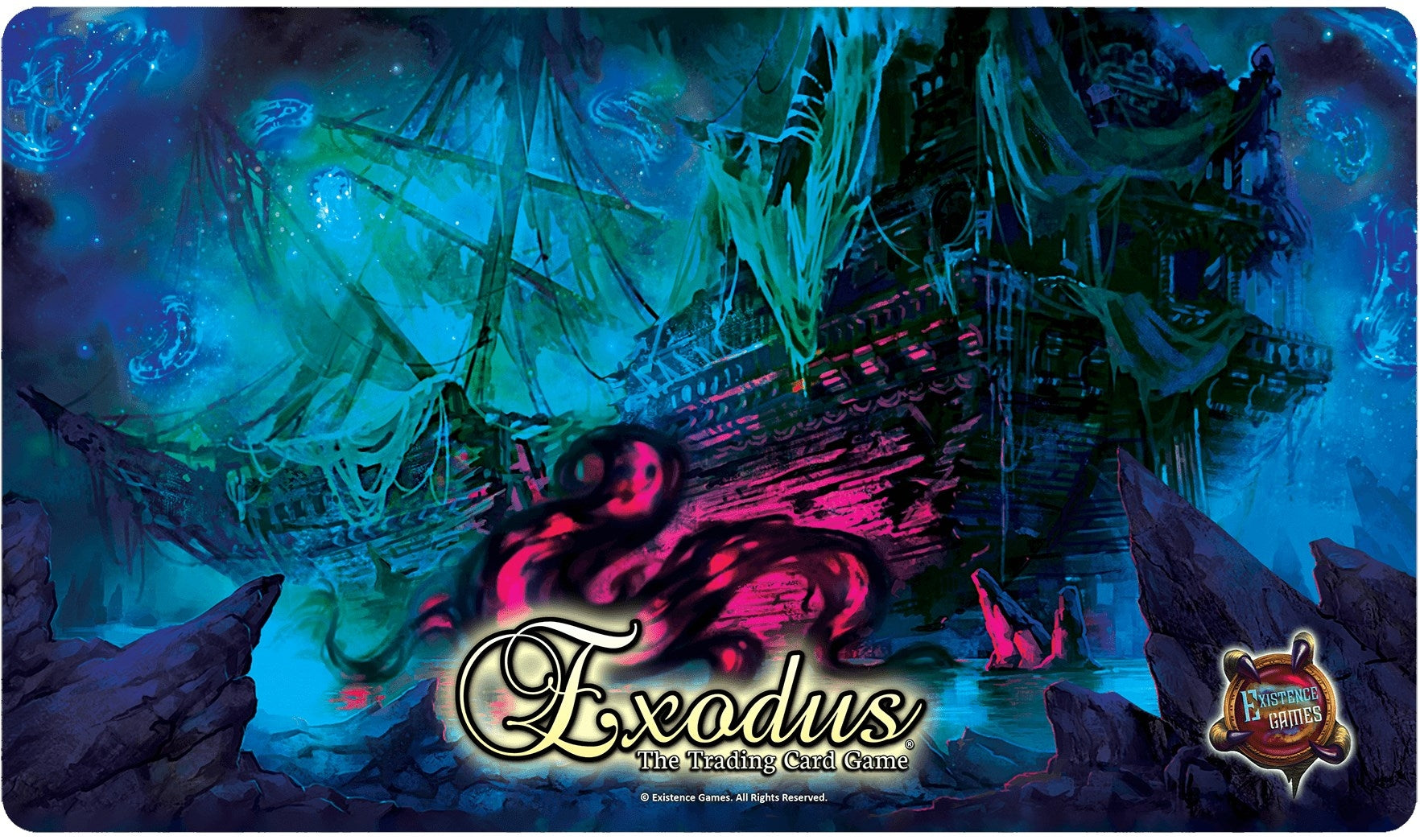 Image for Harrowing Haunt Playmat for Exodus TCG (Stitched Edge) - Playmats
