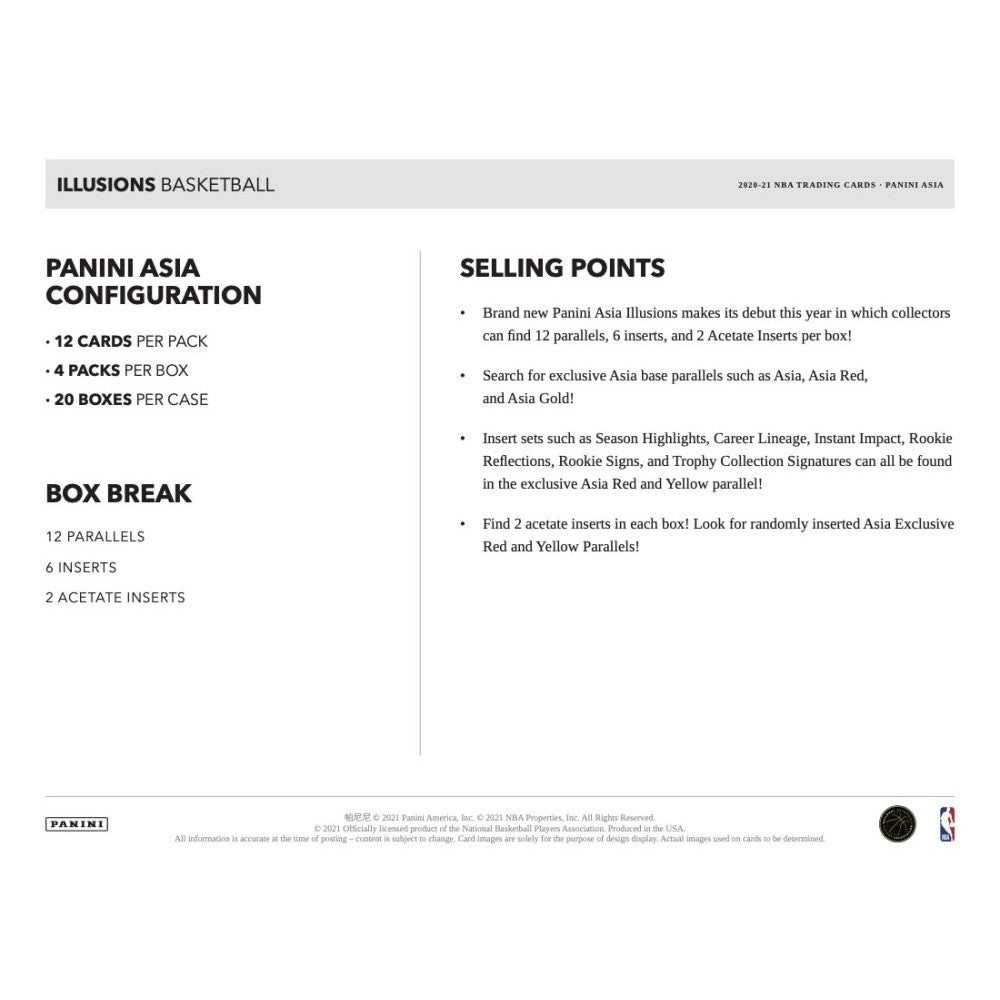 2020/21 Panini Illusions Basketball Asia - Tmall Box - PokeBox USA