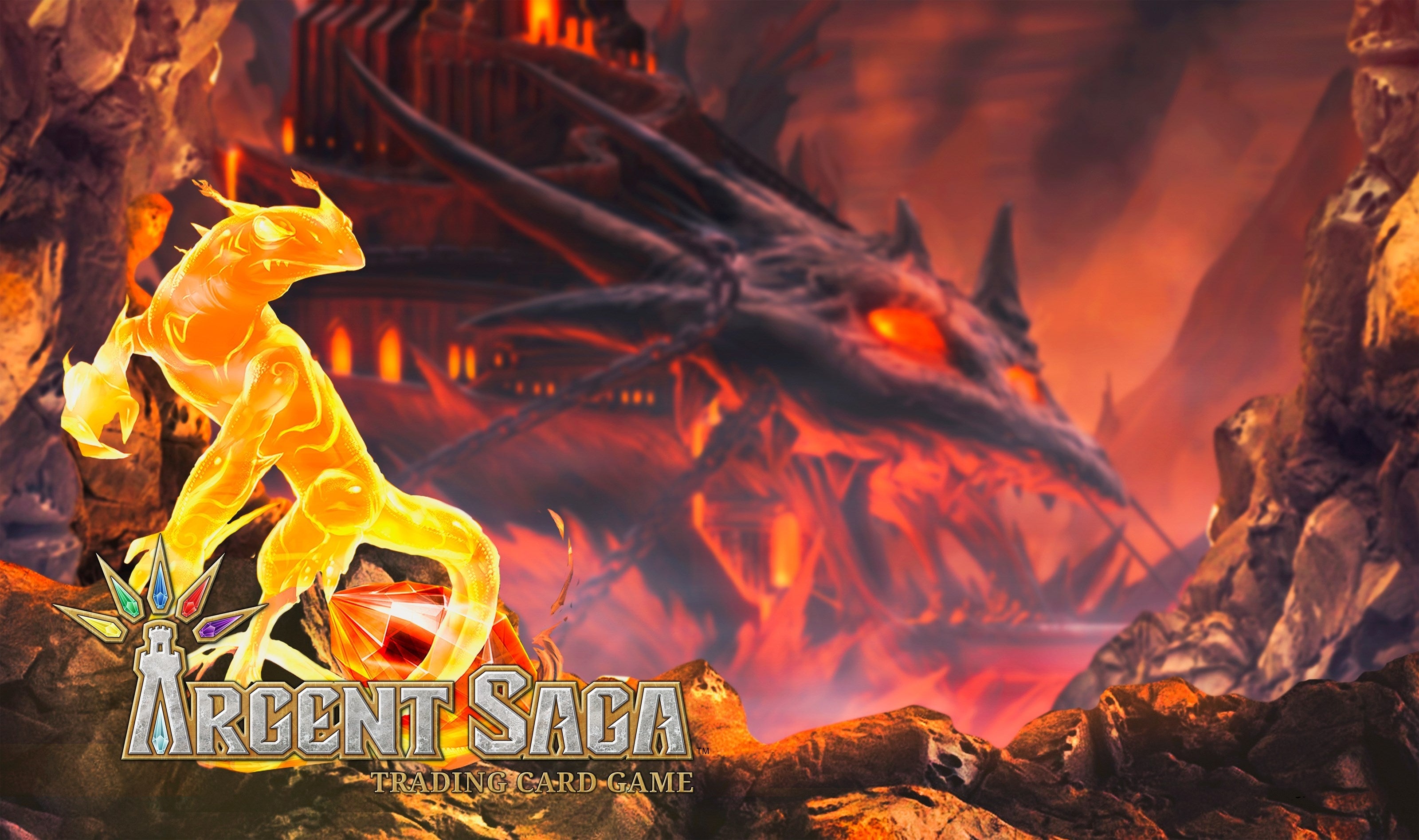 Image for Argent Saga TCG Rubber Playmat - Corona, Spirit of Fire - Playmats