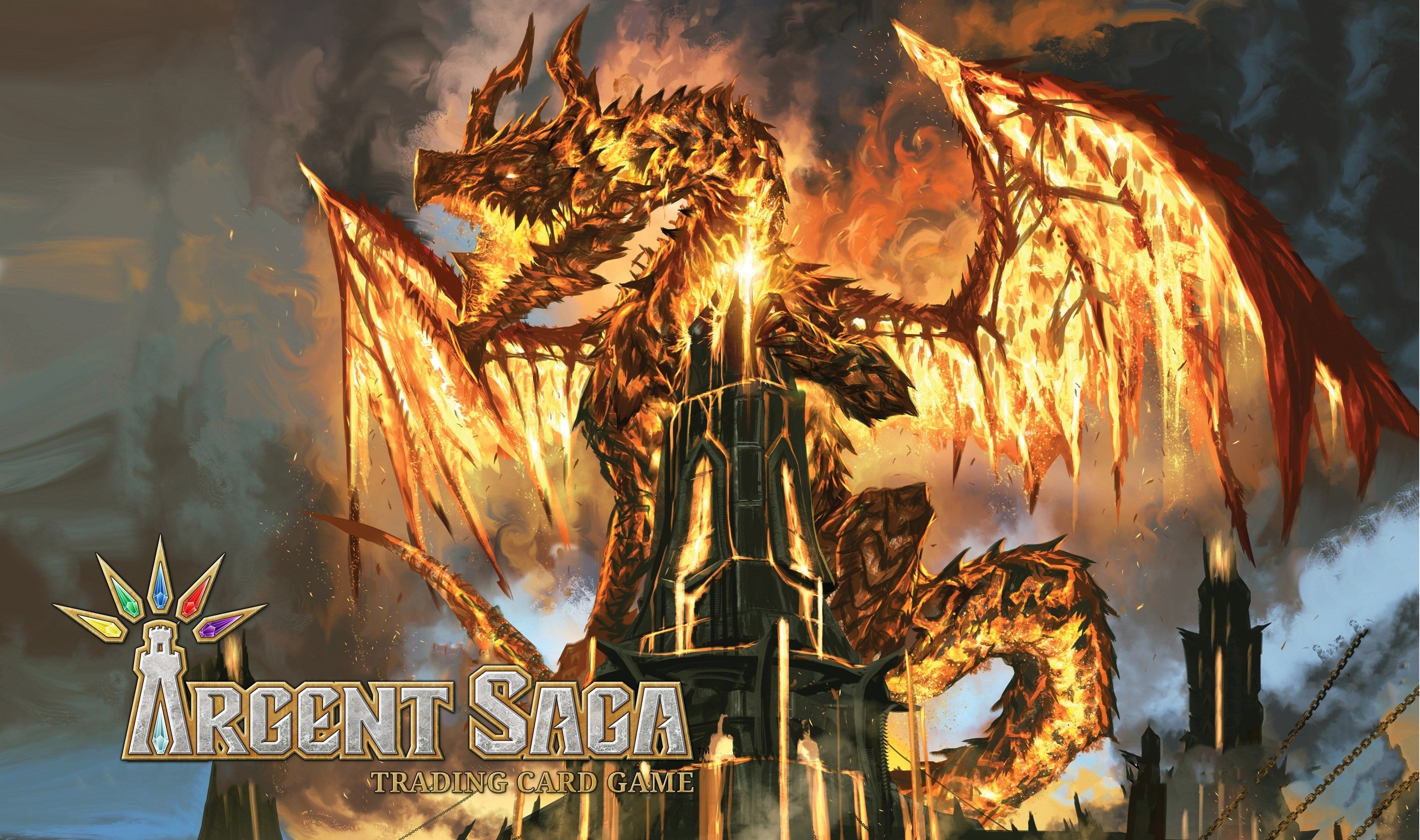 Image for Argent Saga TCG Rubber Playmat - Vehemot, Crimson Guardian - Playmats