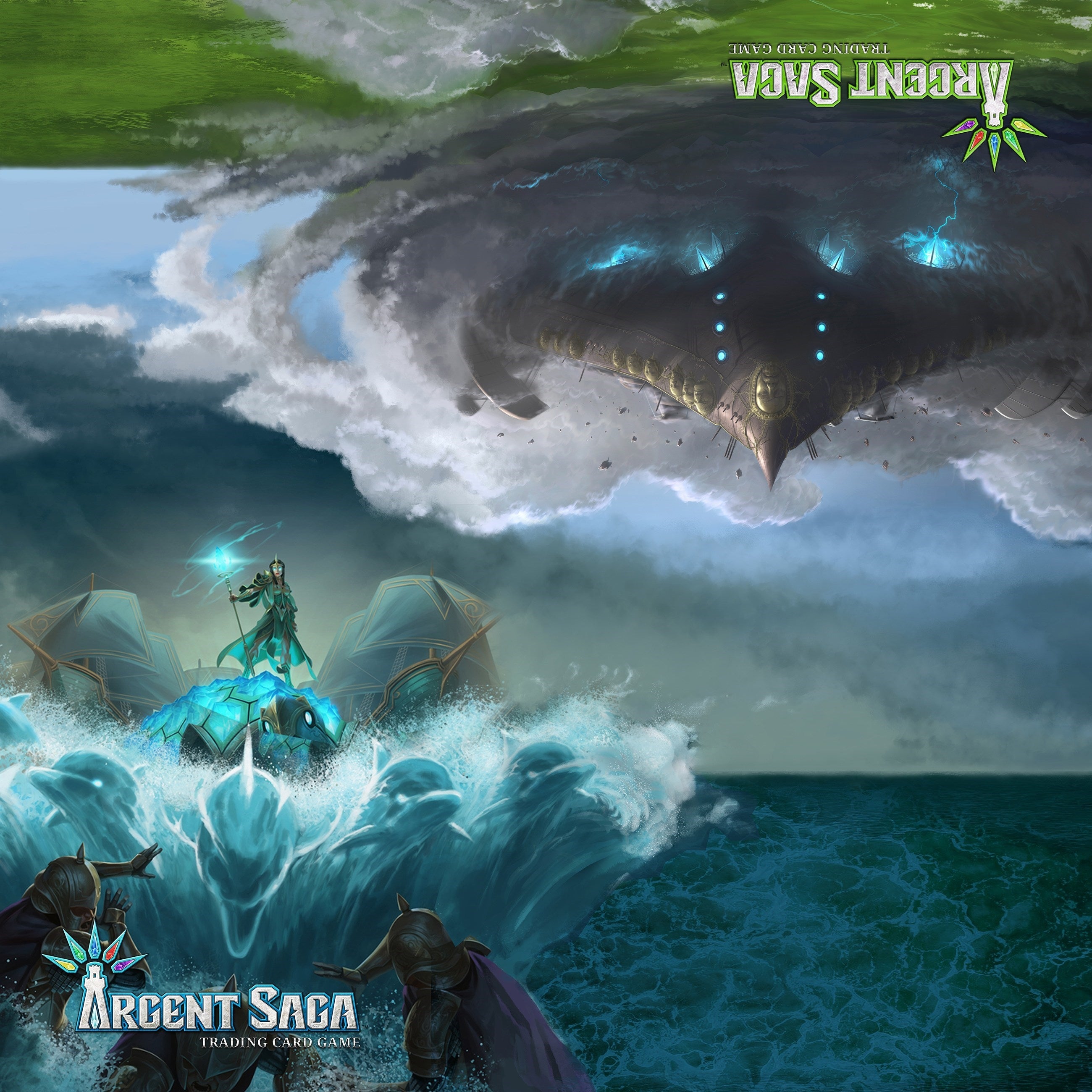 Image for Argent Saga TCG Cloth 2-Player Playmat - Air and Sea - Playmats