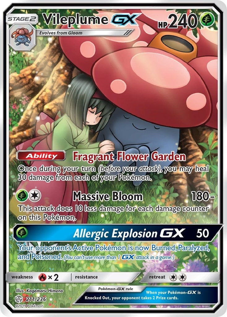 Image for Vileplume GX (Full Art) (211/236) (SM - Cosmic Eclipse) - Pokemon