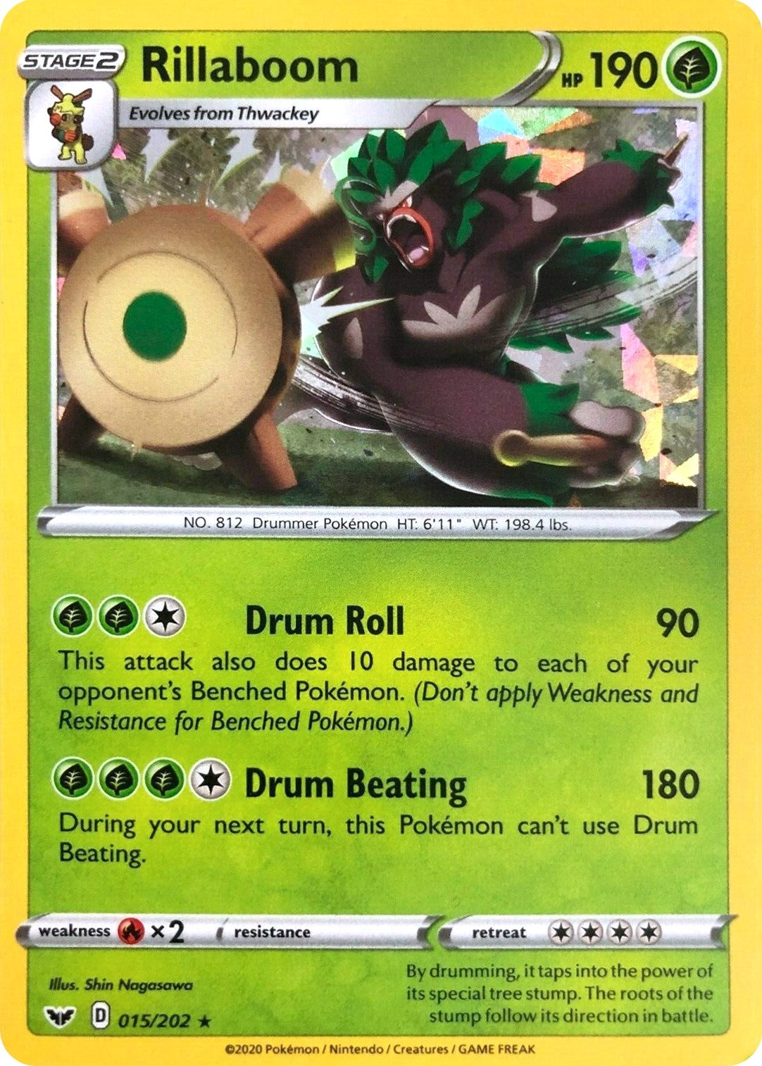 Image for Rillaboom - 015/202 (Cracked Ice Holo) (015/202) (Deck Exclusives) (PR) - Pokemon