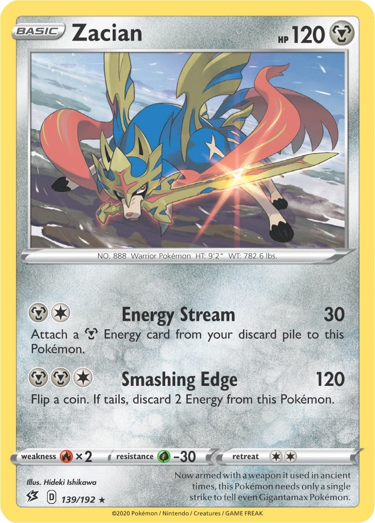 Image for Zacian - 139/192 (Cracked Ice Holo) (139/192) (Deck Exclusives) (PR) - Pokemon