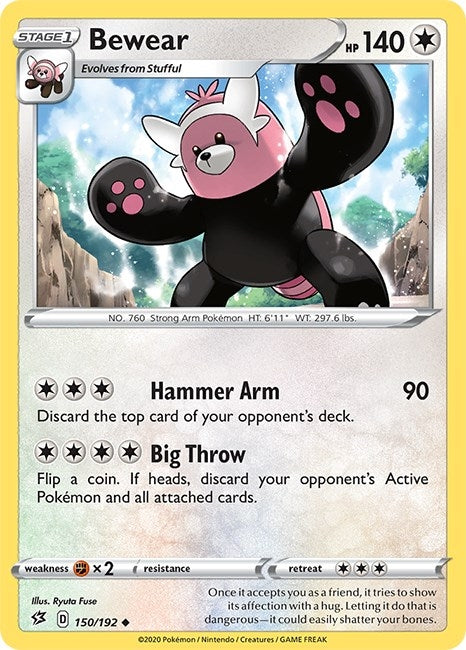 Image for Bewear (150/192) (SWSH02: Rebel Clash) - Pokemon
