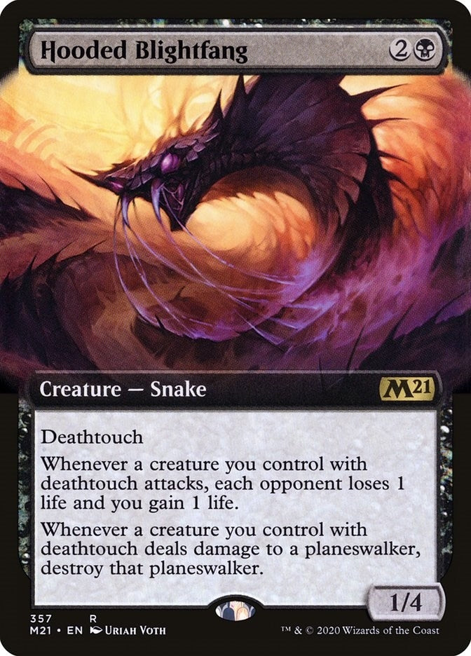 Hooded Blightfang (Extended Art) (357) (Core Set 2021)