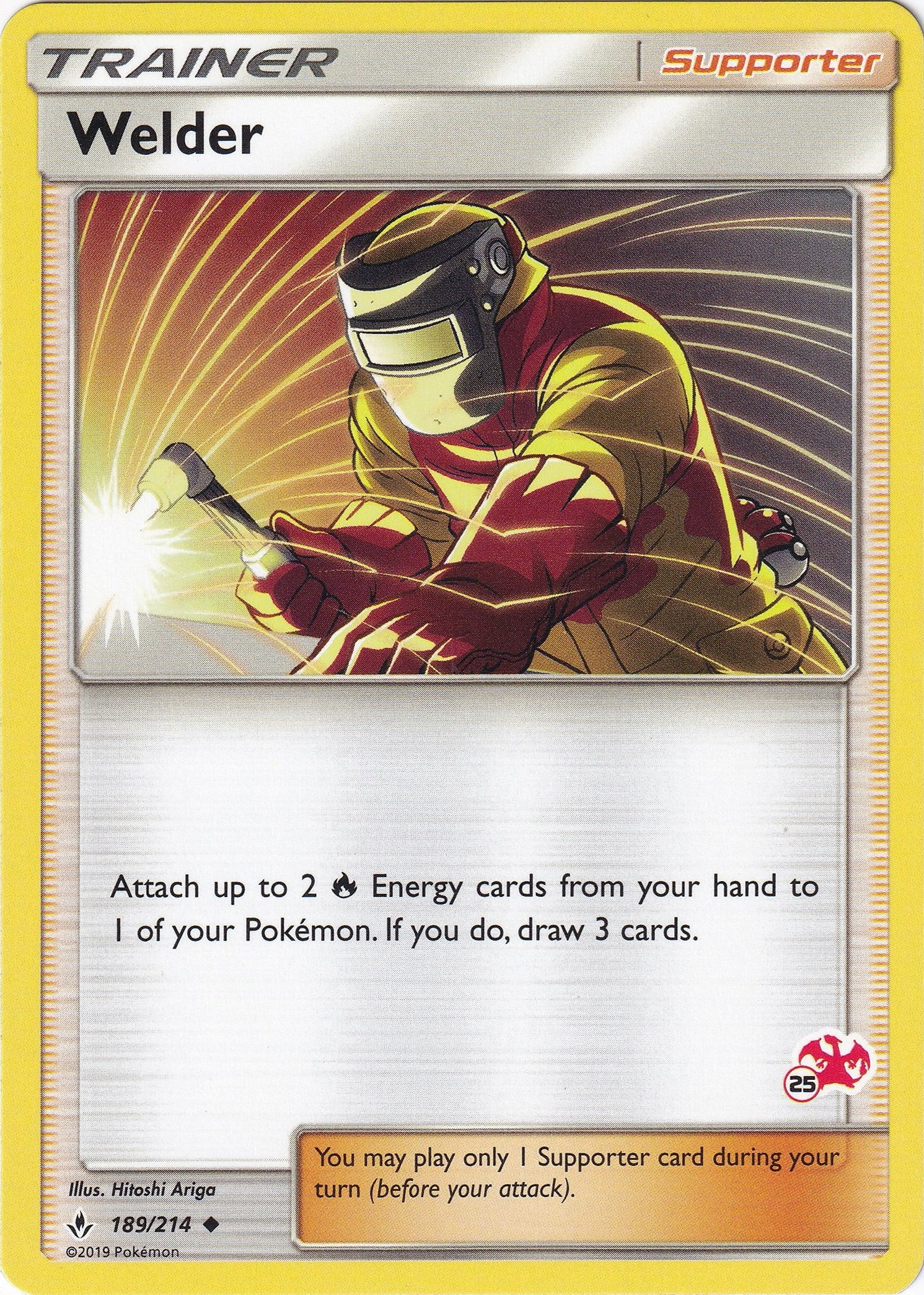 Image for Welder - 189/214 (#25 Charizard Stamped) (189/214) (Battle Academy) (BTA) - Pokemon