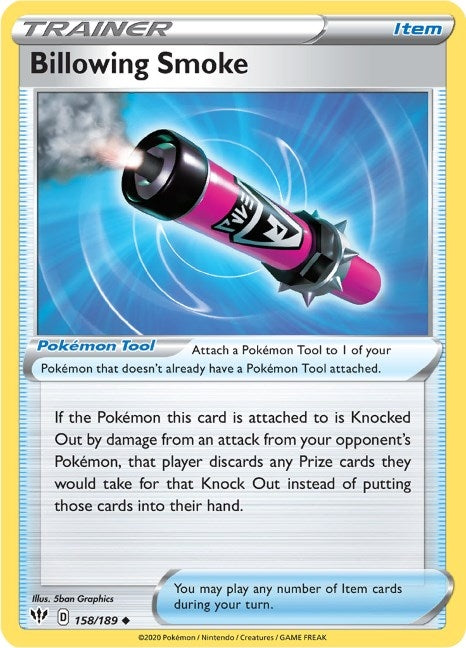 Image for Billowing Smoke (158/189) (SWSH03: Darkness Ablaze) (SWSH03) - Pokemon