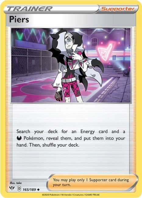 Image for Piers (165/189) (SWSH03: Darkness Ablaze) (SWSH03) - Pokemon