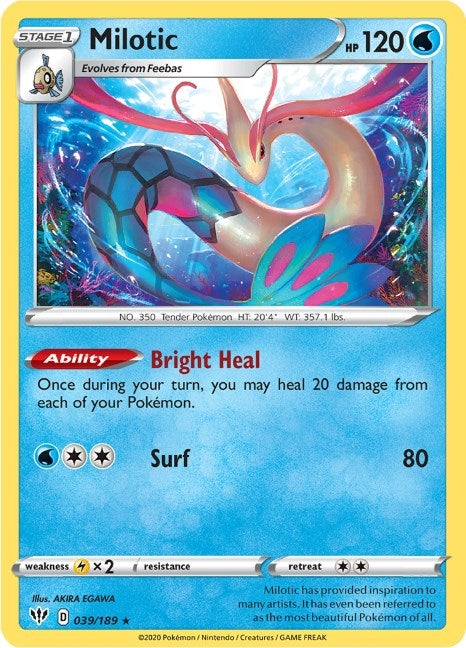 Image for Milotic (039/189) (SWSH03: Darkness Ablaze) (SWSH03) - Pokemon