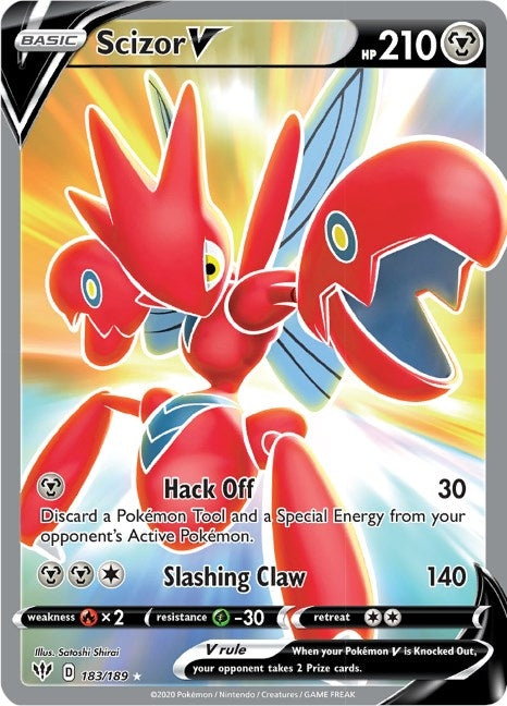 Image for Scizor V (Full Art) (183/189) (SWSH03: Darkness Ablaze) (SWSH03) - Pokemon