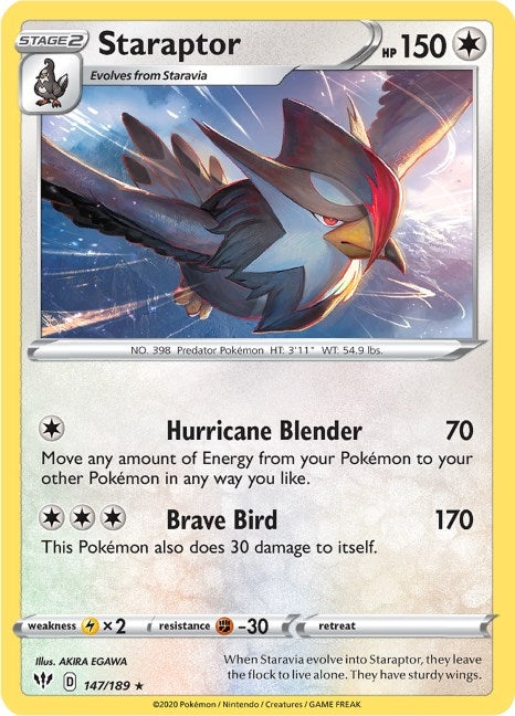 Image for Staraptor (147/189) (SWSH03: Darkness Ablaze) (SWSH03) - Pokemon