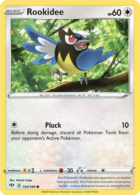 Image for Rookidee (154/189) (SWSH03: Darkness Ablaze) (SWSH03) - Pokemon