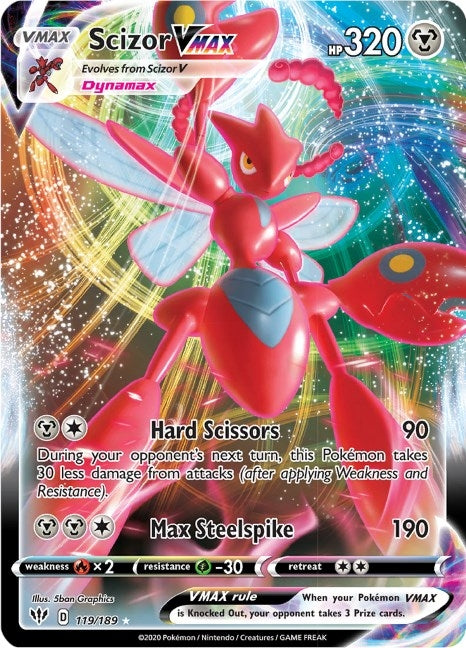 Image for Scizor VMAX (119/189) (SWSH03: Darkness Ablaze) (SWSH03) - Pokemon