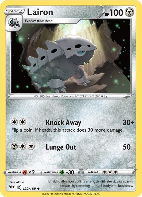Image for Lairon (122/189) (SWSH03: Darkness Ablaze) (SWSH03) - Pokemon