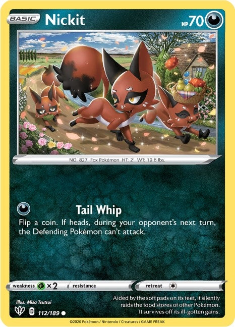 Image for Nickit (112/189) (SWSH03: Darkness Ablaze) (SWSH03) - Pokemon