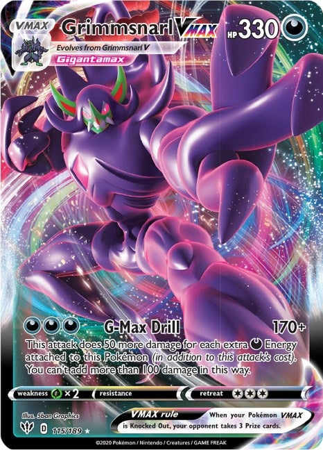 Image for Grimmsnarl VMAX (115/189) (SWSH03: Darkness Ablaze) (SWSH03) - Pokemon