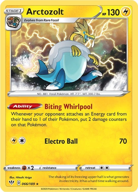 Image for Arctozolt (066/189) (SWSH03: Darkness Ablaze) (SWSH03) - Pokemon