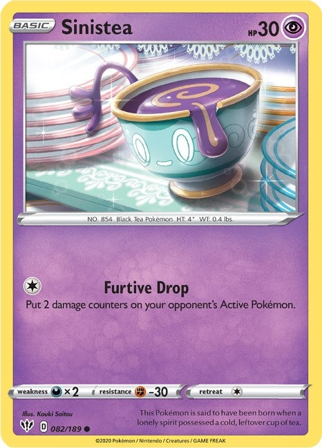 Image for Sinistea (082/189) (SWSH03: Darkness Ablaze) (SWSH03) - Pokemon