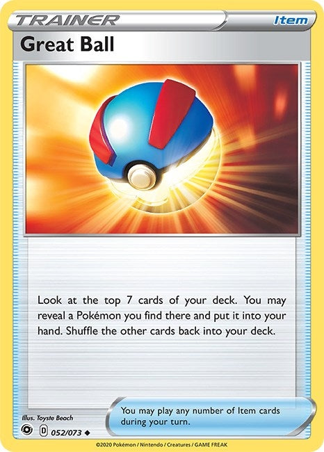 Image for Great Ball (52/73) (Champion's Path) (CHP) - Pokemon