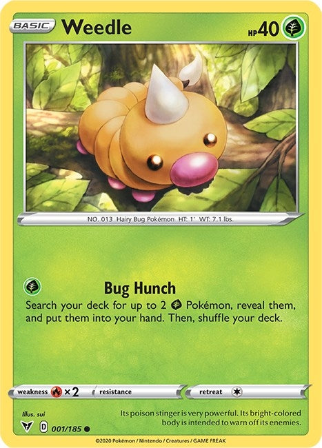 Image for Weedle (001/185) (SWSH04: Vivid Voltage) (SWSH04) - Pokemon