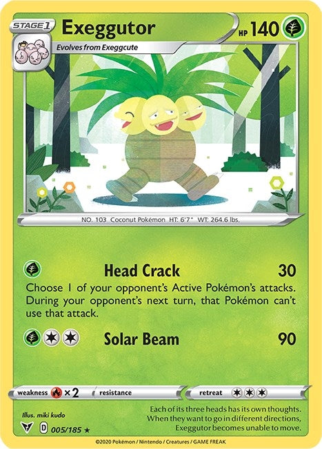 Image for Exeggutor (005/185) (SWSH04: Vivid Voltage) (SWSH04) - Pokemon