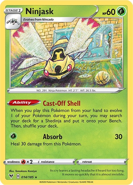 Image for Ninjask (014/185) (SWSH04: Vivid Voltage) (SWSH04) - Pokemon