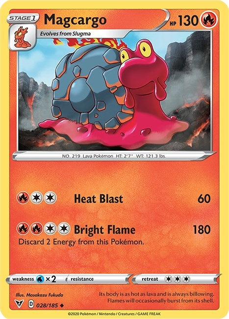 Image for Magcargo (028/185) (SWSH04: Vivid Voltage) (SWSH04) - Pokemon