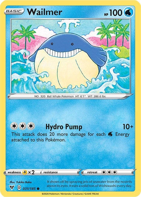 Image for Wailmer (031/185) (SWSH04: Vivid Voltage) (SWSH04) - Pokemon