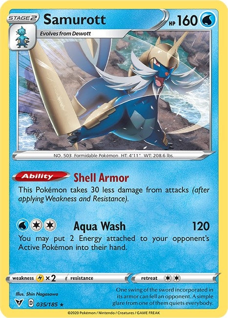 Image for Samurott (035/185) (SWSH04: Vivid Voltage) (SWSH04) - Pokemon