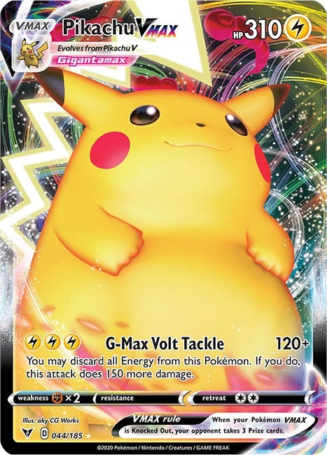 Pikachu VMAX (044/185) (SWSH04: Vivid Voltage) - PokeBox USA