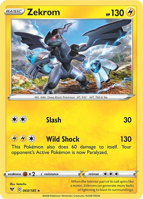 Image for Zekrom (060/185) (SWSH04: Vivid Voltage) (SWSH04) - Pokemon