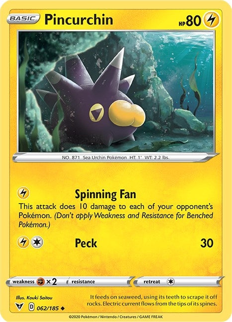 Image for Pincurchin (062/185) (SWSH04: Vivid Voltage) (SWSH04) - Pokemon