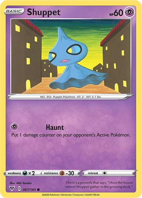Image for Shuppet (067/185) (SWSH04: Vivid Voltage) (SWSH04) - Pokemon