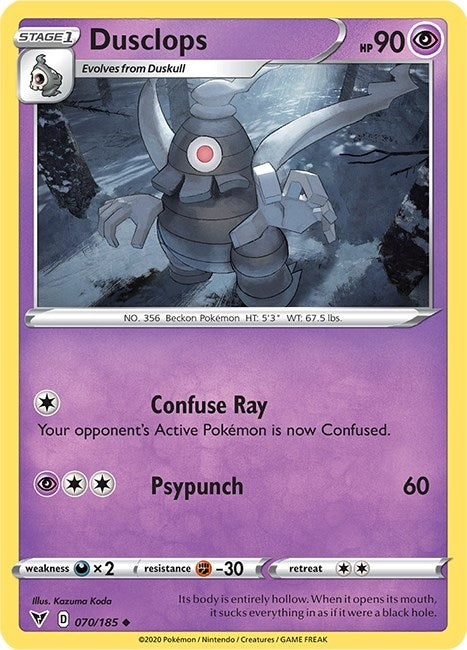 Image for Dusclops (070/185) (SWSH04: Vivid Voltage) (SWSH04) - Pokemon