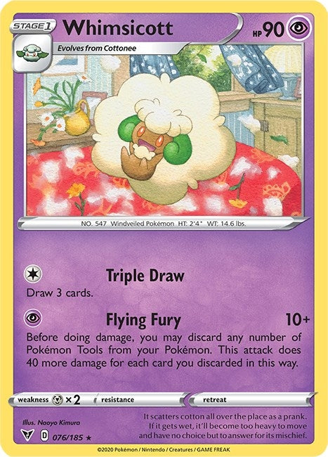 Image for Whimsicott (076/185) (SWSH04: Vivid Voltage) (SWSH04) - Pokemon