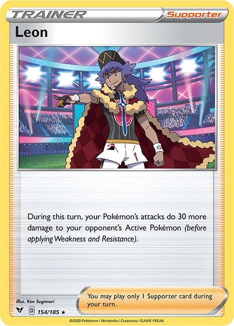 Image for Leon (154/185) (SWSH04: Vivid Voltage) (SWSH04) - Pokemon