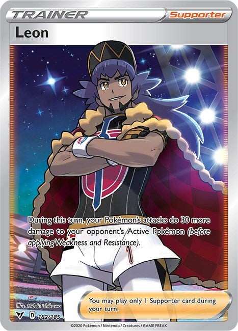 Leon (Full Art) (182/185) (SWSH04: Vivid Voltage)