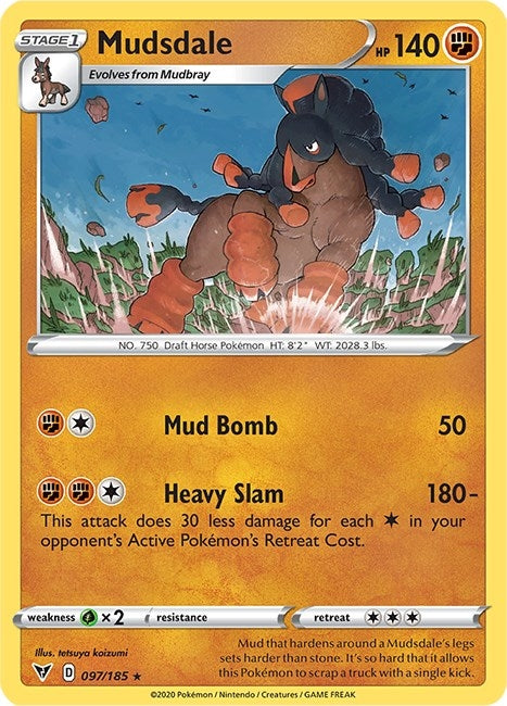 Image for Mudsdale (097/185) (SWSH04: Vivid Voltage) (SWSH04) - Pokemon